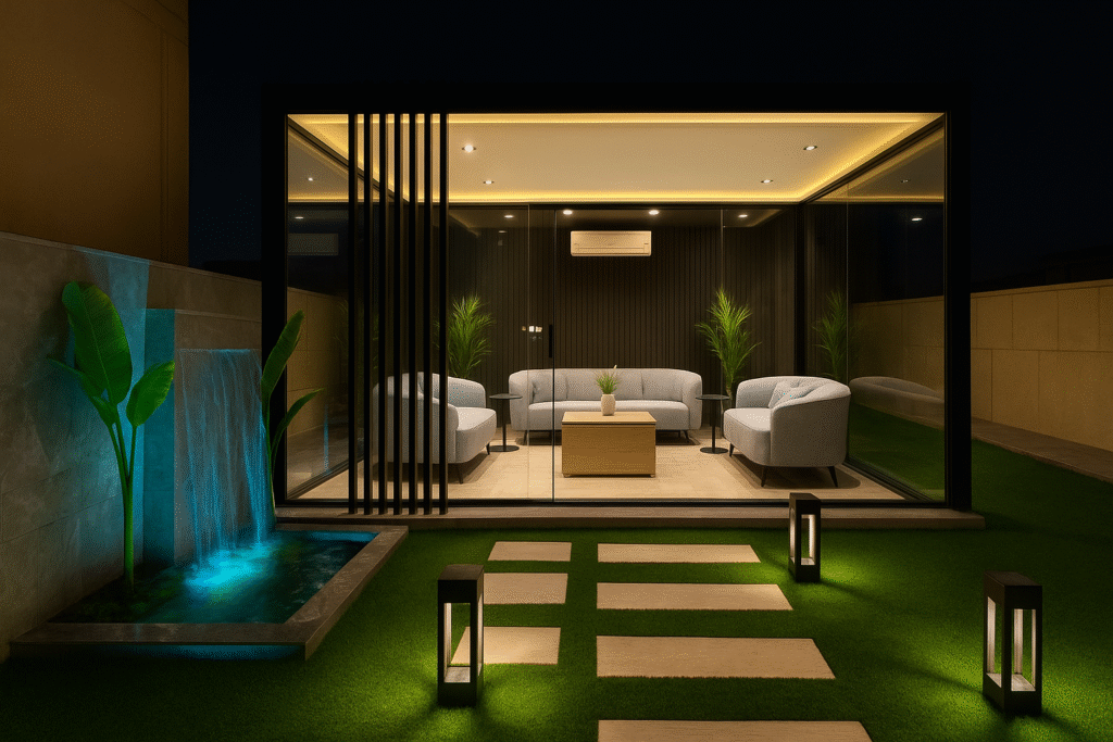 غرف زجاج للحوش